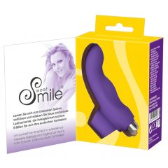   SMILE Finger - vlnitý silikonový prstový vibrátor (fialový)