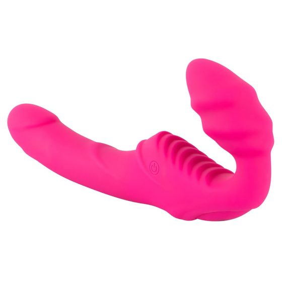 You2Toys Vibrating Strapless Strap-On - připínací vibrátor bez upevňovacího pásu (růžový)