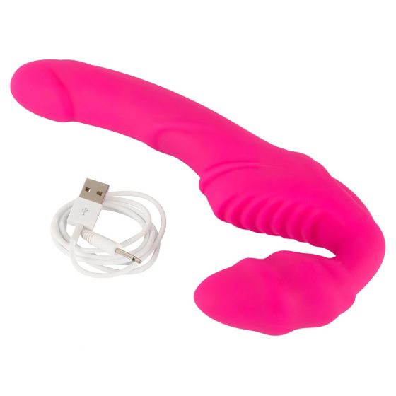 You2Toys Vibrating Strapless Strap-On - připínací vibrátor bez upevňovacího pásu (růžový)