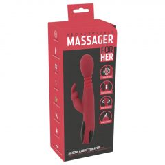   You2Toys - Massager for her - nabíjecí vibrátor na bod G s rotací, ohřevem a posuvem (červený)