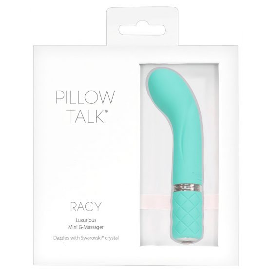 Pillow Talk Racy - dobíjecí vibrátor s úzkým bodem G (tyrkysový)