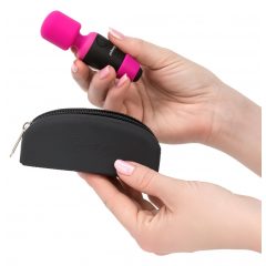   PalmPower Pocket Wand - nabíjecí masážní vibrátor (růžovo-černý)