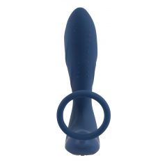   You2Toys Prostata Plug - nabíjecí anální vibrátor s kroužkem na penis a dálkovým ovladačem (modrý)