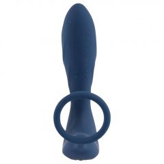   You2Toys Prostata Plug - nabíjecí anální vibrátor s kroužkem na penis a dálkovým ovladačem (modrý)