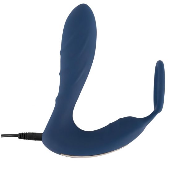 You2Toys Prostata Plug - nabíjecí anální vibrátor s kroužkem na penis a dálkovým ovladačem (modrý)