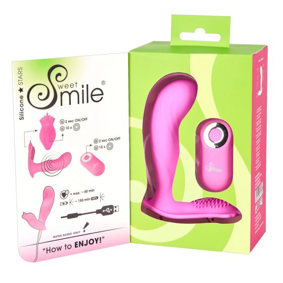 SMILE G-Spot Panty - akumulátorový, rádiově ovládaný připínací vibrátor (růžový)