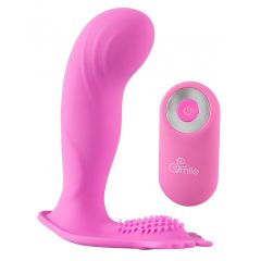   SMILE G-Spot Panty - akumulátorový, rádiově ovládaný připínací vibrátor (růžový)