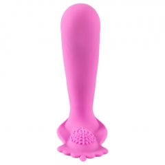   SMILE G-Spot Panty - akumulátorový, rádiově ovládaný připínací vibrátor (růžový)