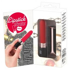   You2Toys Lipstick - nabíjecí růžový vibrátor (červeno-černý)