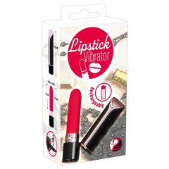   You2Toys Lipstick - nabíjecí růžový vibrátor (červeno-černý)