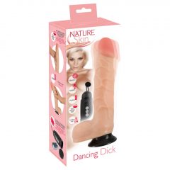   Nature Skin Dancing Dick - rotační realistický vibrátor (tělová barva)