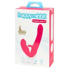   Happyrabbit Strapless - připínací vibrátor bez ramínek (růžový)