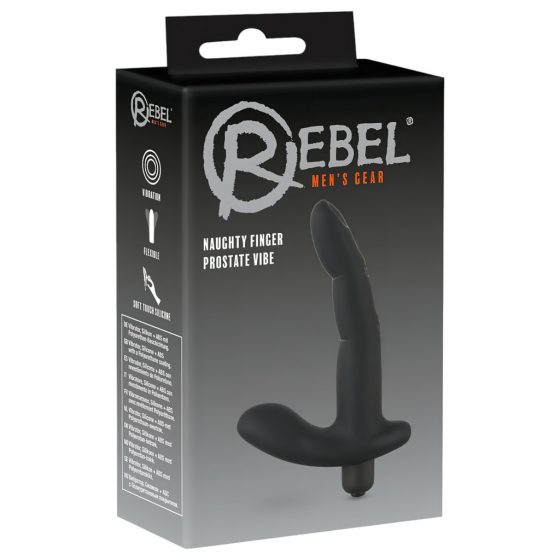 Rebel Naughty Finger - vibrátor na prostatu (černý)