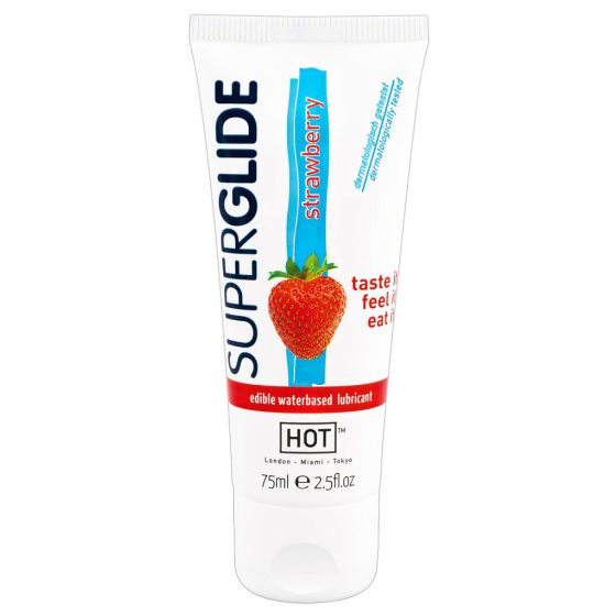 HOT Superglide Jahoda - jedlý lubrikant (75ml)