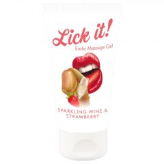   Lick it! - 2in1 jedlý lubrikant - šampaňské-jahoda (50ml)