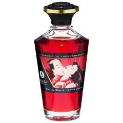 Shunga - hřejivý masážní olej - třešeň (100 ml)