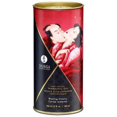 Shunga - hřejivý masážní olej - třešeň (100 ml)