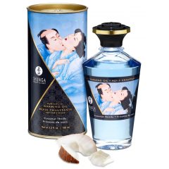 Shunga - hřejivý masážní olej - kokosový (100 ml)