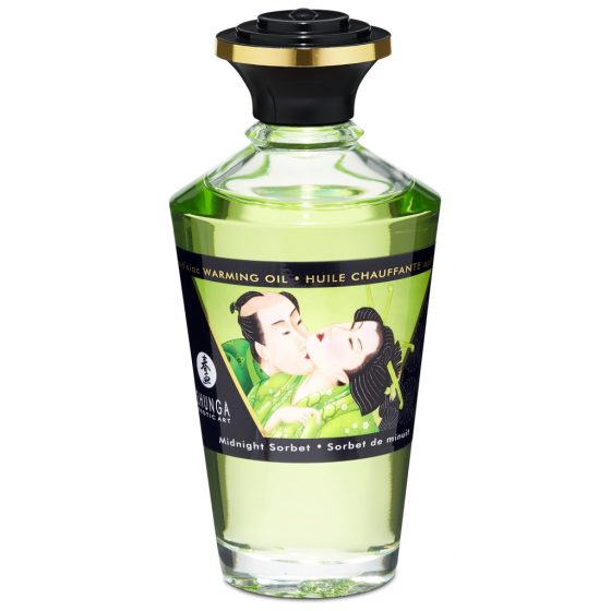 Shunga - hřejivý masážní olej - půlnoční sorbet (100 ml)