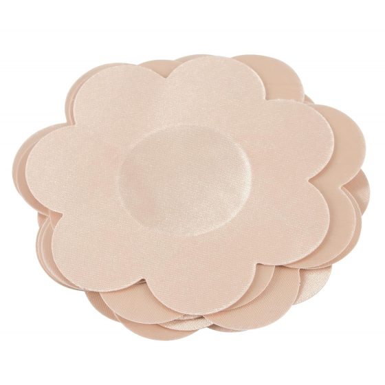 Cottelli Nipple Cover - náplast na bradavky ve tvaru kvítku (tělová barva) - 12ks