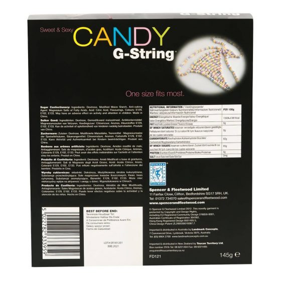 Spencer&Fleetwood Candy G String - dámske tangá z ovocných cukríkov (145g)