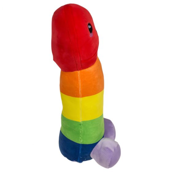 Plyšový penis - 30 cm (duhový)