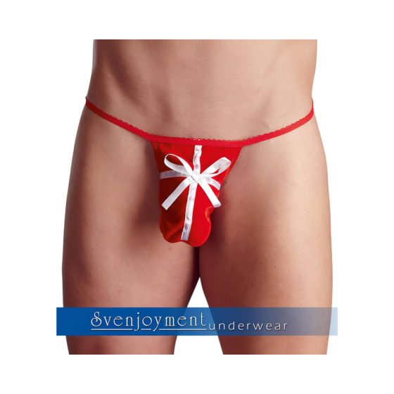 Svenjoyment Men's String - pánske tanga plné prekvapení - červené (S-L)