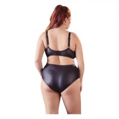   / Cottelli Plus Size - křížená podprsenka a kalhotky (černé)