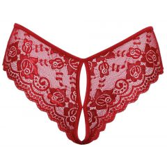Cottelli - otevřené krajkové kalhotky (červené)