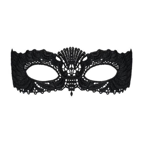 Obsessive - vyšívaná benátská maska (černá)