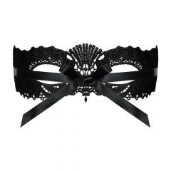 Obsessive - vyšívaná benátská maska (černá)