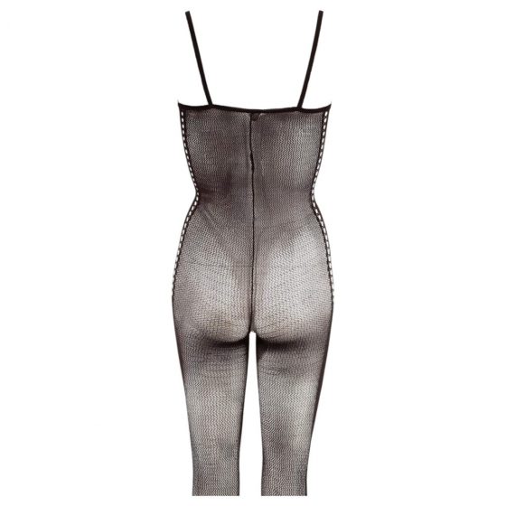 / NO:XQSE - Vzorované bodystocking - černá