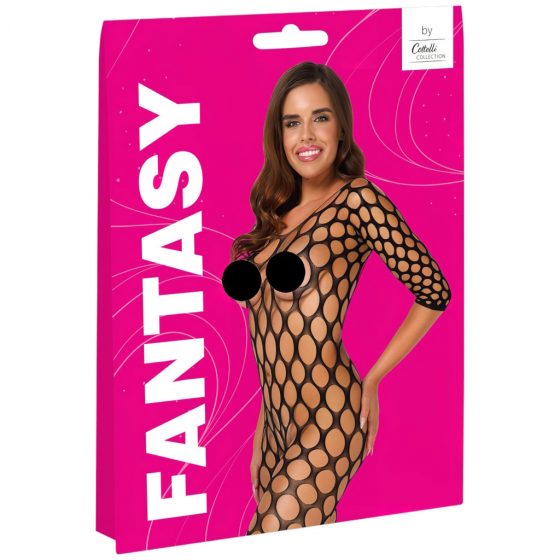 Cottelli - síťovaný catsuit (černý) - S-L