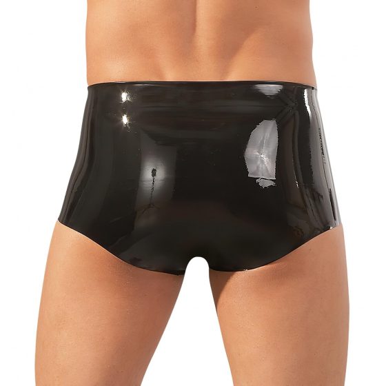 LATEX - boxer s penisovým návlekem (černá)