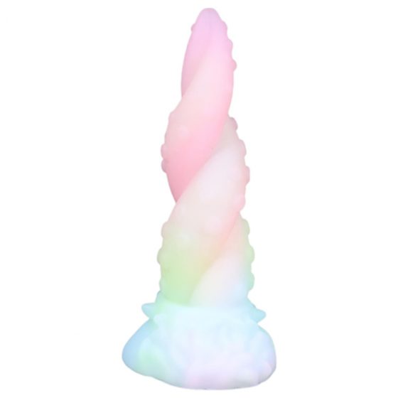 OgazR Kraken - zkroucené chobotnicové dildo - 18 cm (duhové)