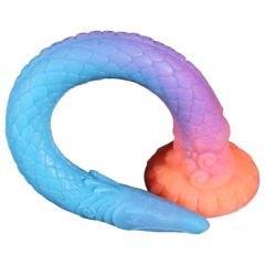   OgazR XXL Eel - fluorescenční anální dildo - 47 cm (růžové)