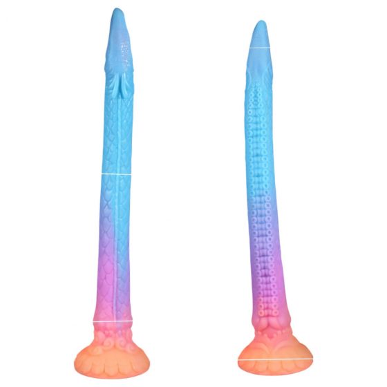 OgazR XXL Eel - fluorescenční anální dildo - 47 cm (růžové)