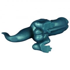   Toppedmonster - Dinosauří silikonové dildo - 26 cm (tyrkysové)