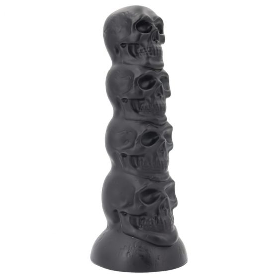 Toppedmonster - dildo s lebkou - 22 cm (černé)