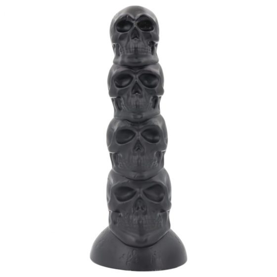 Toppedmonster - dildo s lebkou - 22 cm (černé)