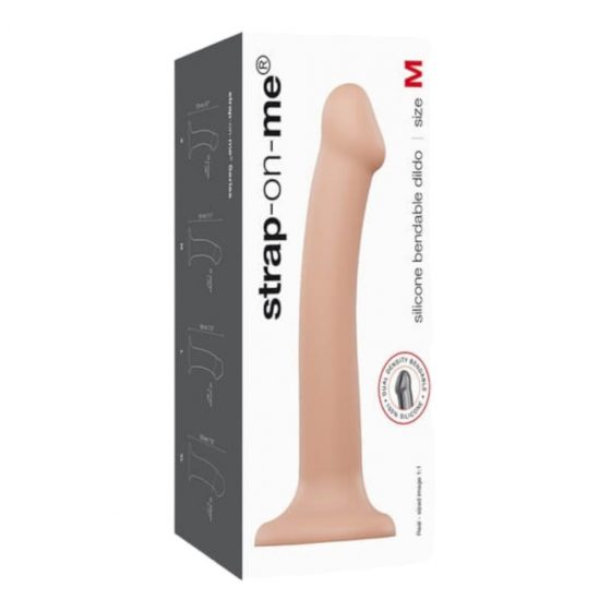 Strap-on-me M - dvouvrstvé realistické dildo - střední (přírodní)