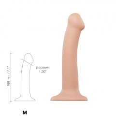   Strap-on-me M - dvouvrstvé realistické dildo - střední (přírodní)