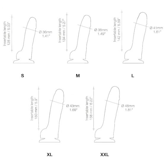 Strap-on-me L - dvouvrstvé realistické dildo s nožičkami (černé)