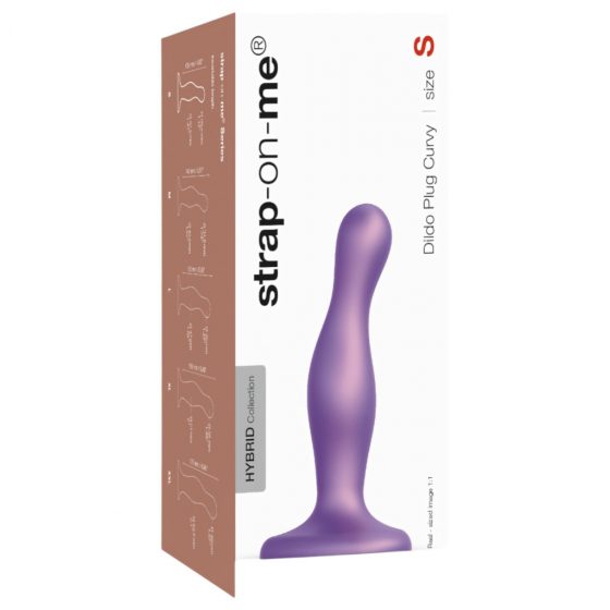 Strap-on-me Curvy S - zvlněné dildo s nožičkami (fialové)