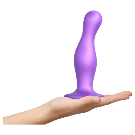 Strap-on-me Curvy L - zvlněné dildo s nožičkami (fialové)