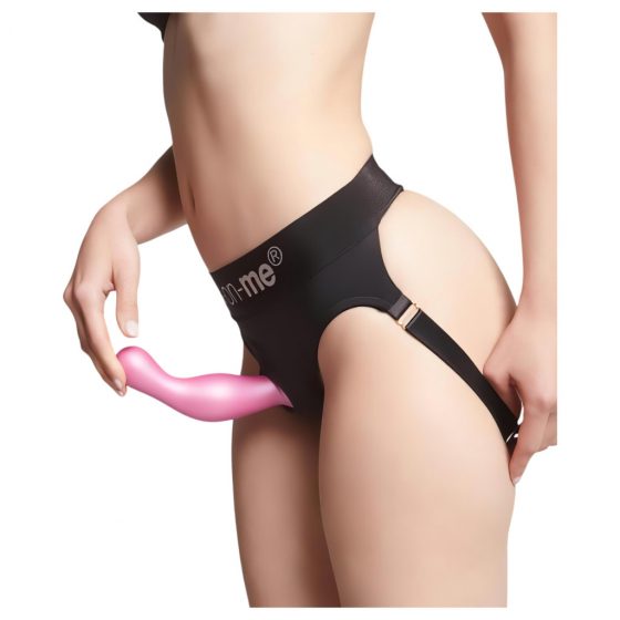 Strap-on-me Curvy M - zvlněné dildo s nožičkami (růžové)