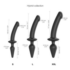   Strap-on-me Swith Semi-Realistic XXL - silikonové dildo 2v1 (černé)