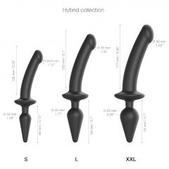   Strap-on-me Swith Semi-Realistic XXL - silikonové dildo 2v1 (černé)