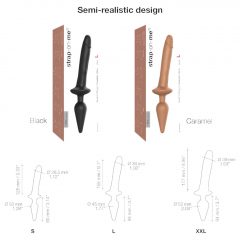   Strap-on-me Swith Realistic S - silikonové dildo 2v1 (černé)