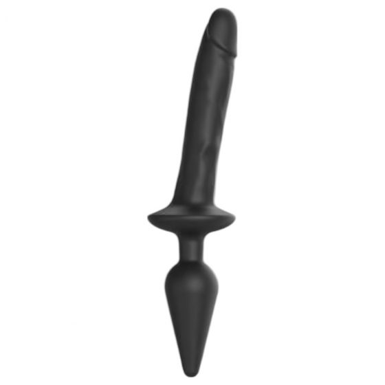 / Strap-on-me Swith Realistic L - 2v1 silikonové dildo (černé)